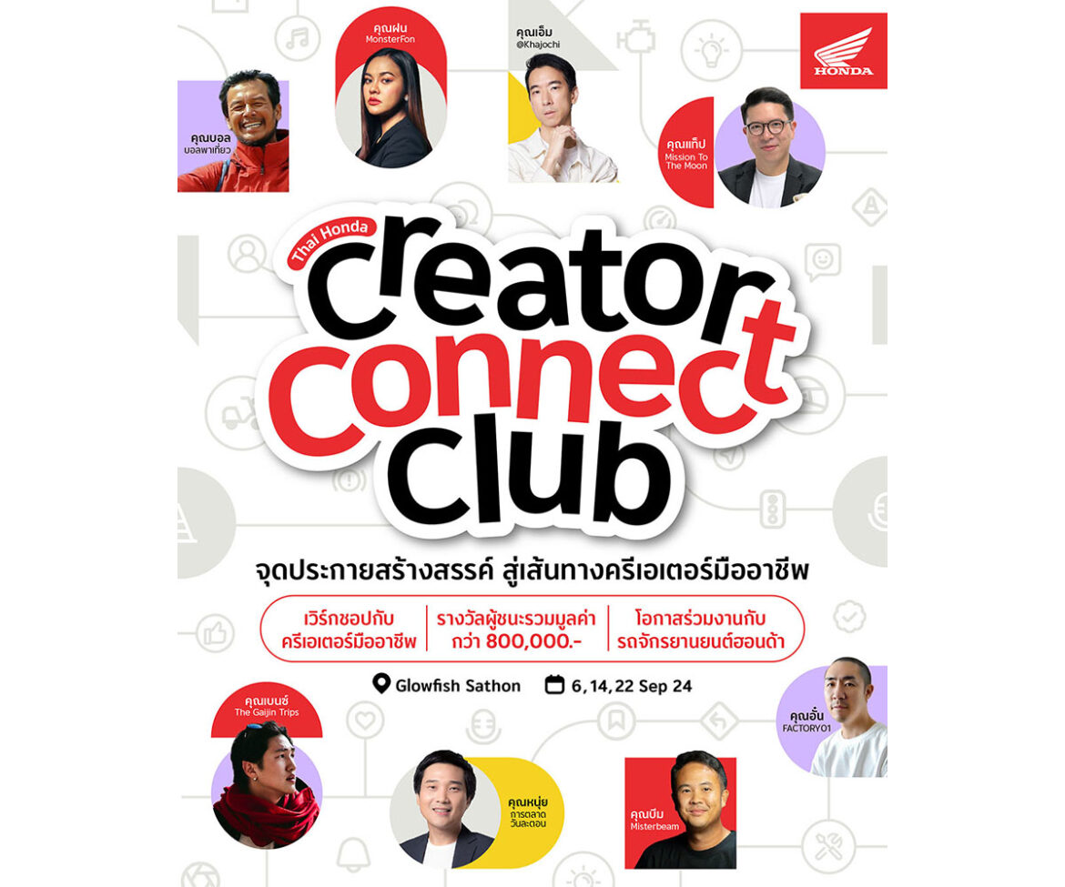 สายคอนเทนต์ห้ามพลาด! ‘Thai Honda Creator Connect Club’